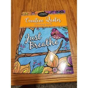 Cra-Z-Art Timeless Creations Creative Quotes Coloring Book Just Breathe 64 Pages